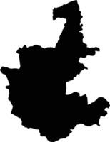 Sambalpur India silhouette map vector