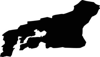 Samnanger nor Norway silhouette map vector