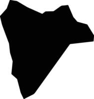 Samrang Bhutan silhouette map vector