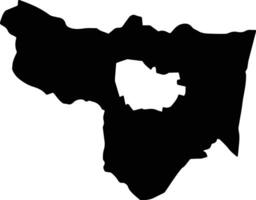 Samraong Tong Cambodia silhouette map vector