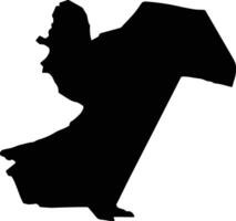 San Dionisio del Mar Mexico silhouette map vector
