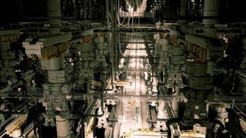 CGI High tech manufacturing facility with advanced machinery and bright lighting video