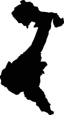 San Luis Colombia silhouette map