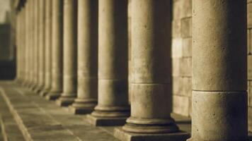 CGI Architectural elegance captured in a row of weathered stone columns video
