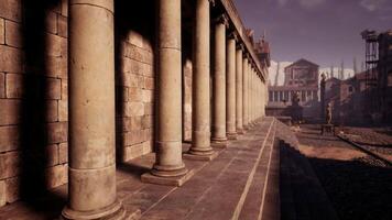 CGI Ancient architecture showcasing pillars and ruins of a historical city video