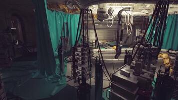 CGI Exploring a futuristic laboratory with advanced technology and equipment video