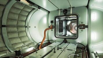 CGI Inside a space station module featuring advanced tech and design video