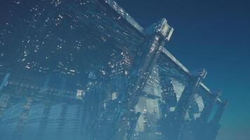 CGI Futuristic city floating in the sky showcases advanced architecture and design video