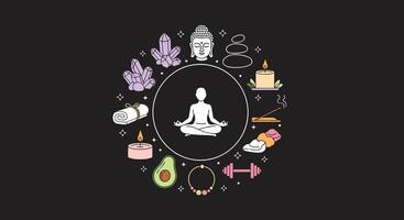 Inner Peace A Journey into Mindfulness Meditation and Holistic Wellness Practices Discovery vector