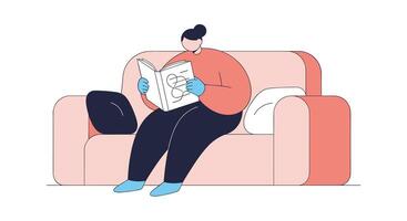 Finding Serenity and Knowledge Through Reading The Newspaper On A Comfortable Couch vector