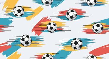 Dynamic Soccer Background With Abstract Colored Brushstrokes To Emphasize the Energetic and Lively Style vector