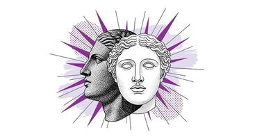 Exploring the multifaceted nature of the human psyche through artistic representations and symbolism vector