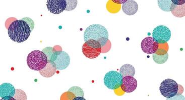 Colorful Abstract Spherical Arrangements on a Clean White Background Representing a Lively Celebration vector