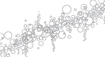 Abstract Bubble Stream with Light Shimmering Effect Flowing Against a Clean Background vector