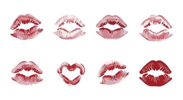 Exploring the Art and Significance of Lipstick Kisses Across Various Contexts and Cultures vector