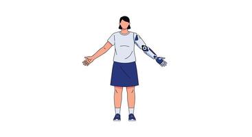 Embracing Innovation and Resilience The Story of a Prosthetic Arm Technology Revolution vector