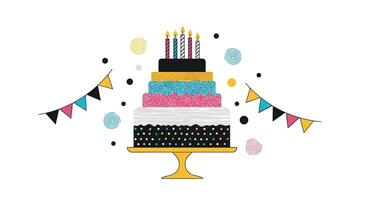 A Sweet Delight A Guide to Making the Perfect Celebration Birthday Cake vector