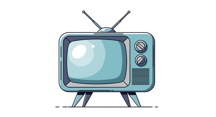 Nostalgic Pixelated Television A Journey Back to Classic Era Home Entertainment Devices