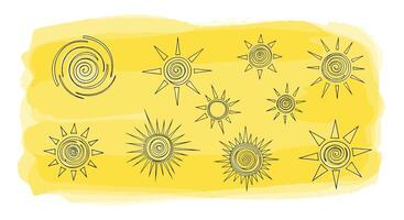 Radiant Solar Splendor Captivating Array of Solar Light Beams and Sunbursts vector