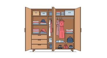 Tips and Tricks to Organize your Wardrobe and Improve your Clothing Storage Space vector