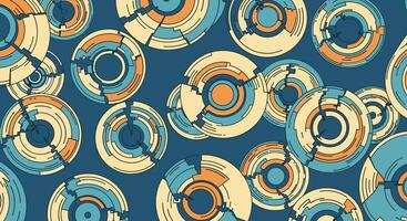 Fractured Circular Patterns A Detailed Examination of Circular Fragmentation And Decorative Repetition vector