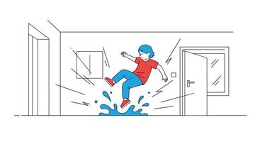 Navigating Slippery Situations A Guide to Preventing and Responding to Home Accidents vector