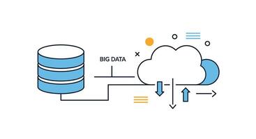 The Future of Storage Solutions Exploring Cloud Computing Big Data and Data Centers vector