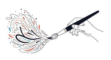 Unleashing Creativity A Journey Through Artistic Expression Ideas and Exploration of Imagination vector