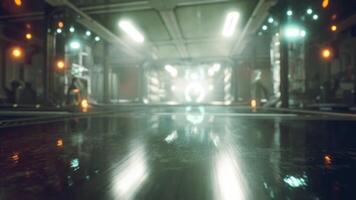 CGI Illuminated laboratory interior with advanced technology and clean surfaces video