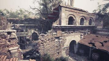 CGI Abandoned historical ruins reveal remnants of past architecture and nature video