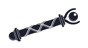 Mystical Wand of Sight Enchanting Accessory for Fantasy Role-Playing Games or Cosplay vector