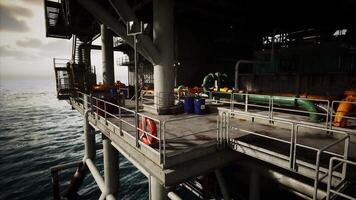 CGI Oil Rig Platform in Middle of Ocean video