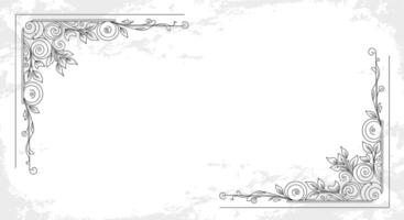 An Abstract Minimalist Background with Distressed Border Textures and Subtle Gray Tones vector