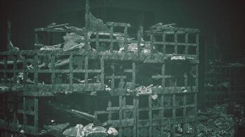 CGI Abandoned structure submerged underwater reveals remnants of lost history video