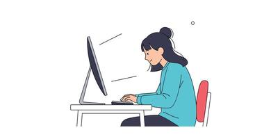 Optimizing Your Workspace How to Improve Work Posture and Minimize Neck Strain Issues vector