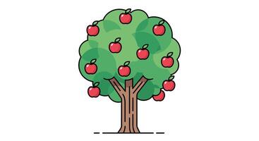 The Joyful Apple Tree Orchard An Abundance of Ripe Fruit Hanging From Branches vector
