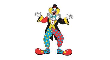 The Colorful Clown Illustration a Whimsical Depiction of Entertainment and Amusement with a Comical Figure vector