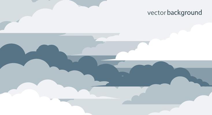 A Digital Impression of a Cloudscape Featuring Varying Shades of Grayscale with Soft Edges