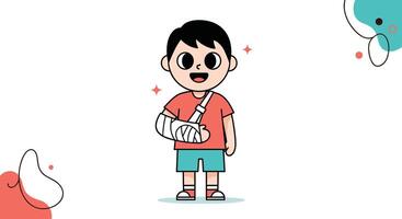 Supporting Children with Broken Bones A Guide for Parents and Caregivers at Home vector