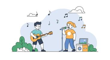 Live Music Performance An Artistic Expression Shared Experiences and Connection Through Art vector
