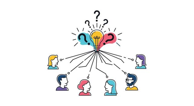 aprovechando colectivo inteligencia cómo grupo lluvia de ideas y diversidad poder innovación y problema resolviendo vector