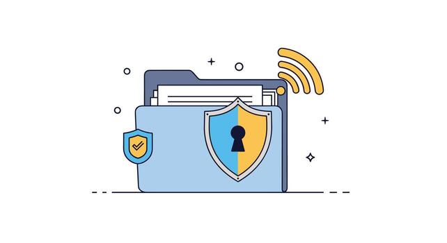 Securing Data in Digital Documents Stored on a Cloud Database Via the Internet vector