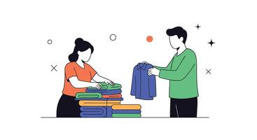 Organizing Home and Clothing A Guide to Simplify Your Life and Clothes Organization vector