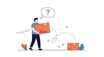 The Confusion and Uncertainty of Moving Day Discovering Lost Packages and Delayed Deliveries vector