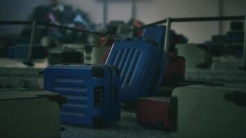 CGI Abandoned airport with scattered luggage remnants indicating past activity video
