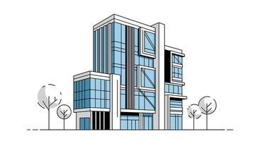 Modern Architectural Design The Beauty of Urban Buildings Tall Structures and Cityscapes vector