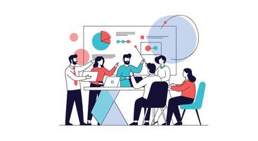 Effective Team Collaboration Strategies for Achieving Business Goals Through Communication and Cooperation vector