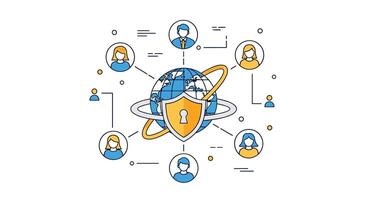 Securing a Global Network A Comprehensive Approach to Safeguarding Data and Communication vector
