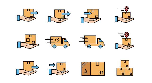 Logistics Solutions Streamlining Supply Chains and Optimizing Delivery Processes for Business Efficiency vector