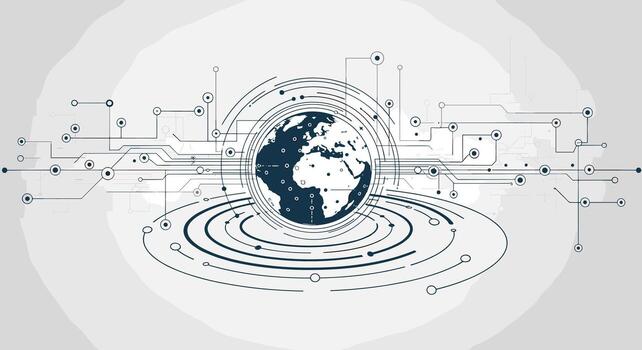 Enhancing Global Connectivity Technologies For Social and Economic Change Through Data Sharing Collaboration vector